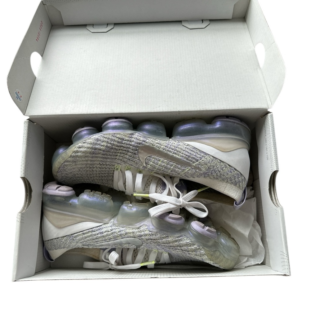 Nike VaperMax flying grey purple and White Athletic Sneakers with Knit Upper - Picture 5 of 11